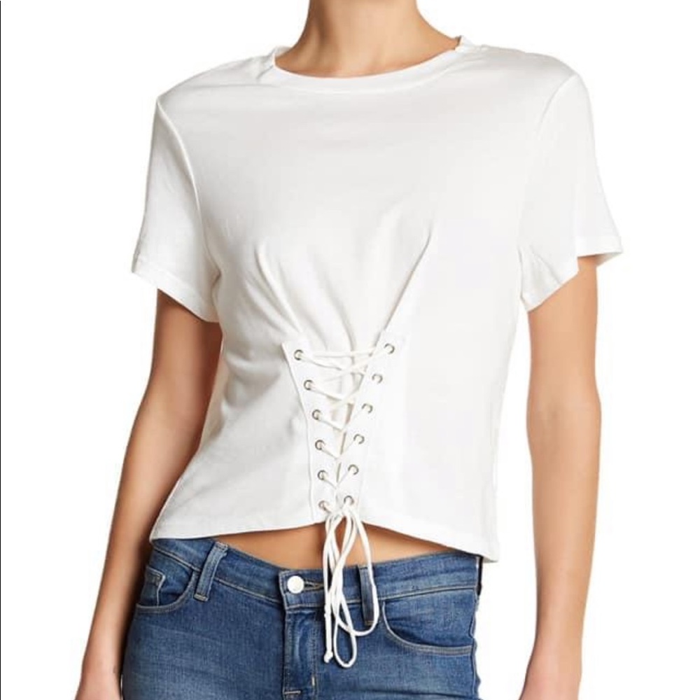 Lush White Corset Tee